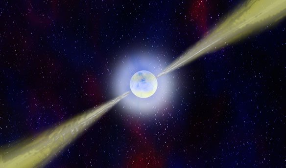 Magnetary mogą stanowić źródła ekstremalnie wysokoenergetycznych rozbłysków radiowych, dochodzących do nas z bardzo wczesnego Wszechświata. // Bill Saxton/NRAO/AUI/NSF 