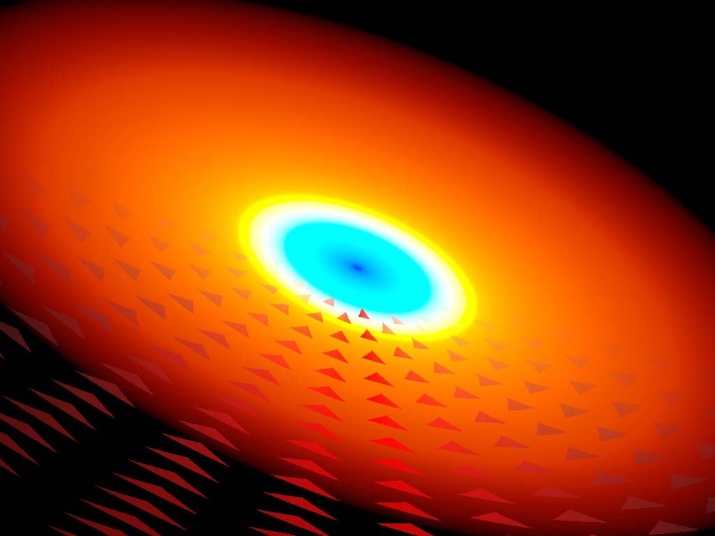 Ilustracja przedstawiająca nową teorię gazu wirującego wokół czarnej dziury.  Źródło: York University
