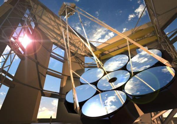 Lustra, w jakie wyposażony zostanie Gigantyczny Teleskop Magellana, ułożone będą w kształt komórki plastra miodu. Źródło: gmto.org 