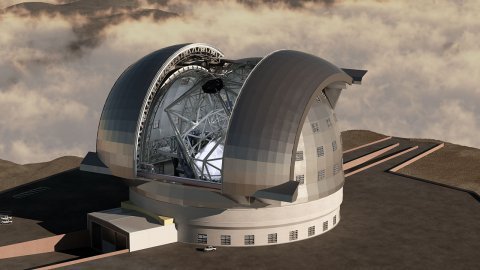 Wizualizacja przyszłego teleskopu E-ELT.