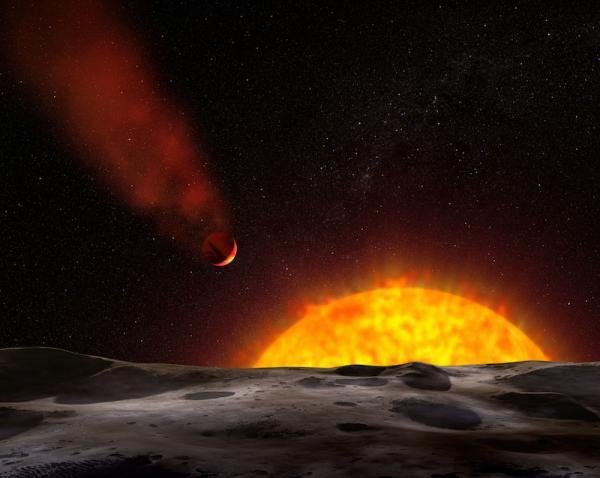 Artystyczna wizja egzoplanety HD 209458b. Źródło: NASA, ESA, oraz G. Bacon (STScI))