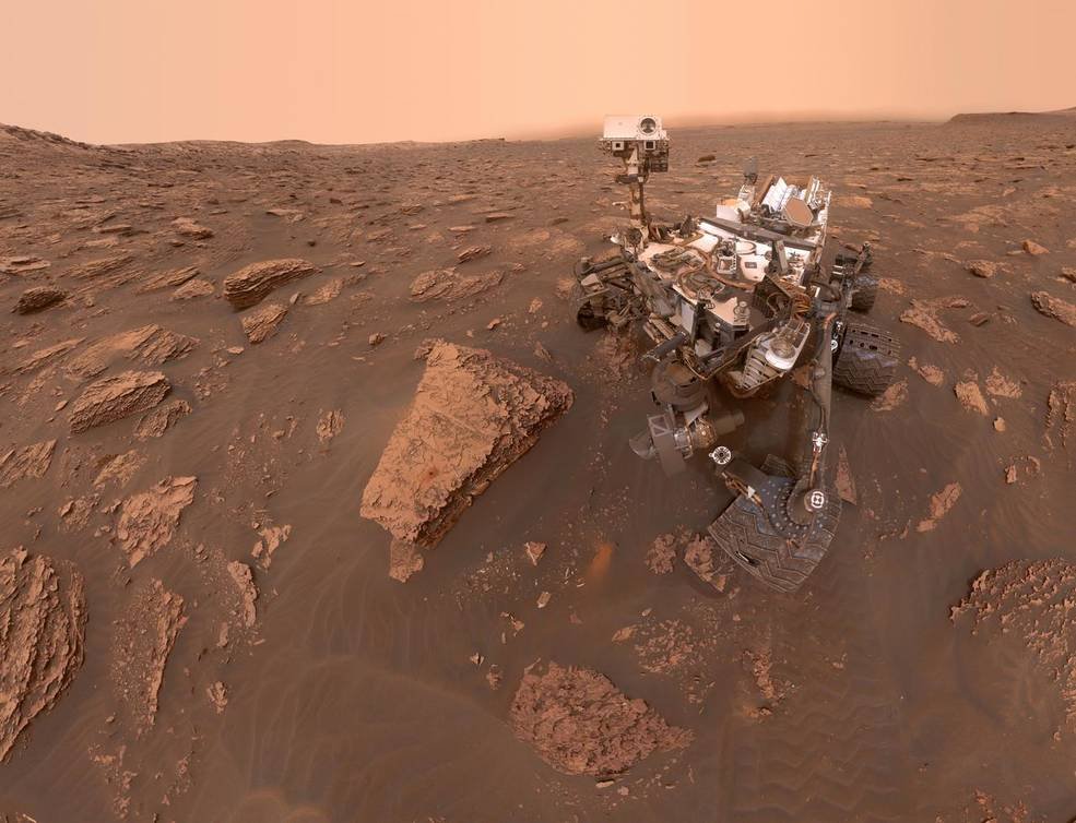Łazik Curiosity wykonujący selfie 15 czerwca 2018 r.