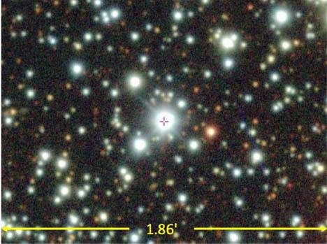 Optyczny i w bliskiej podczerwieni obraz nieba wokół obiektu TIC 400799224.