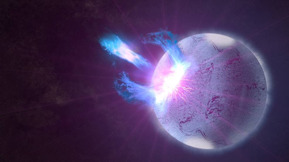 Wizja artystyczna wybuchu magnetara.