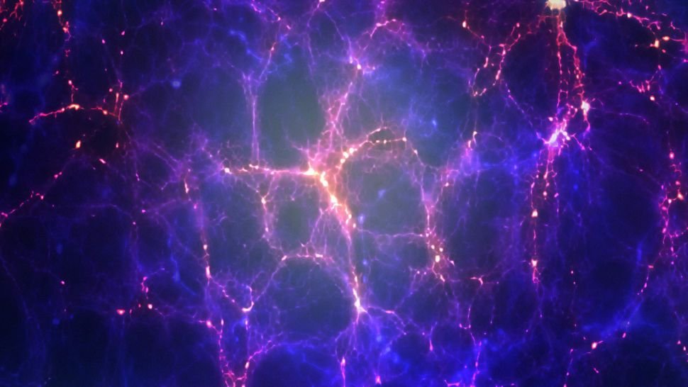 Na ilustracji: Wizualizacja supergromady galaktyk we Wszechświecie. Źródło: Mark Garlick/Science Photo Library