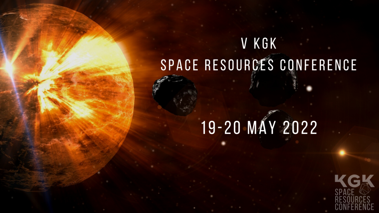 Plakat zapowiadający KGK Space Resources Conference