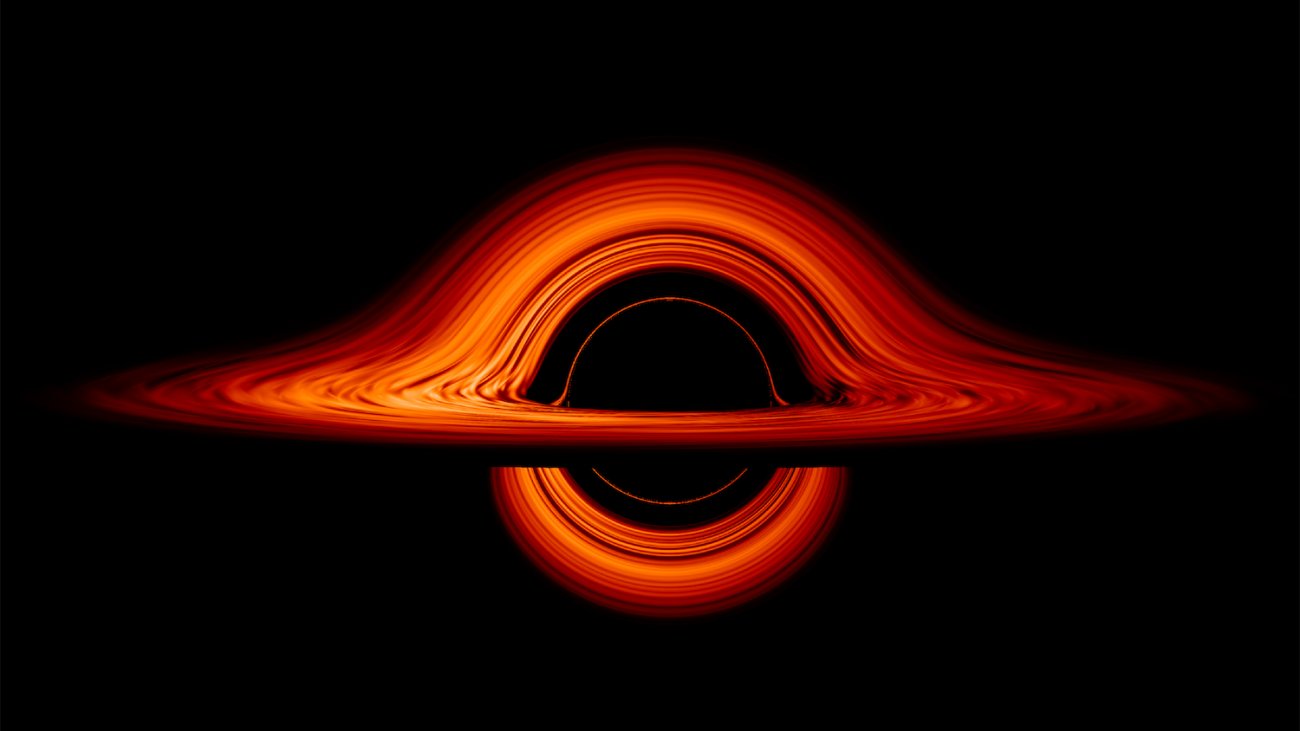 Wizualizacja dysku akrecyjnego wokół czarnej dziury.
