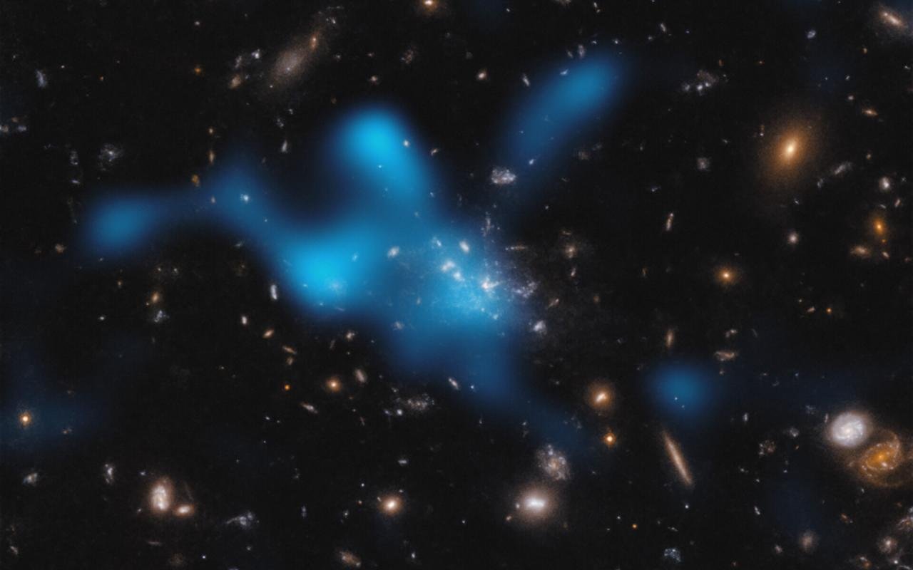 Obraz protogromady wokół galaktyki Sieć Pajęcza.