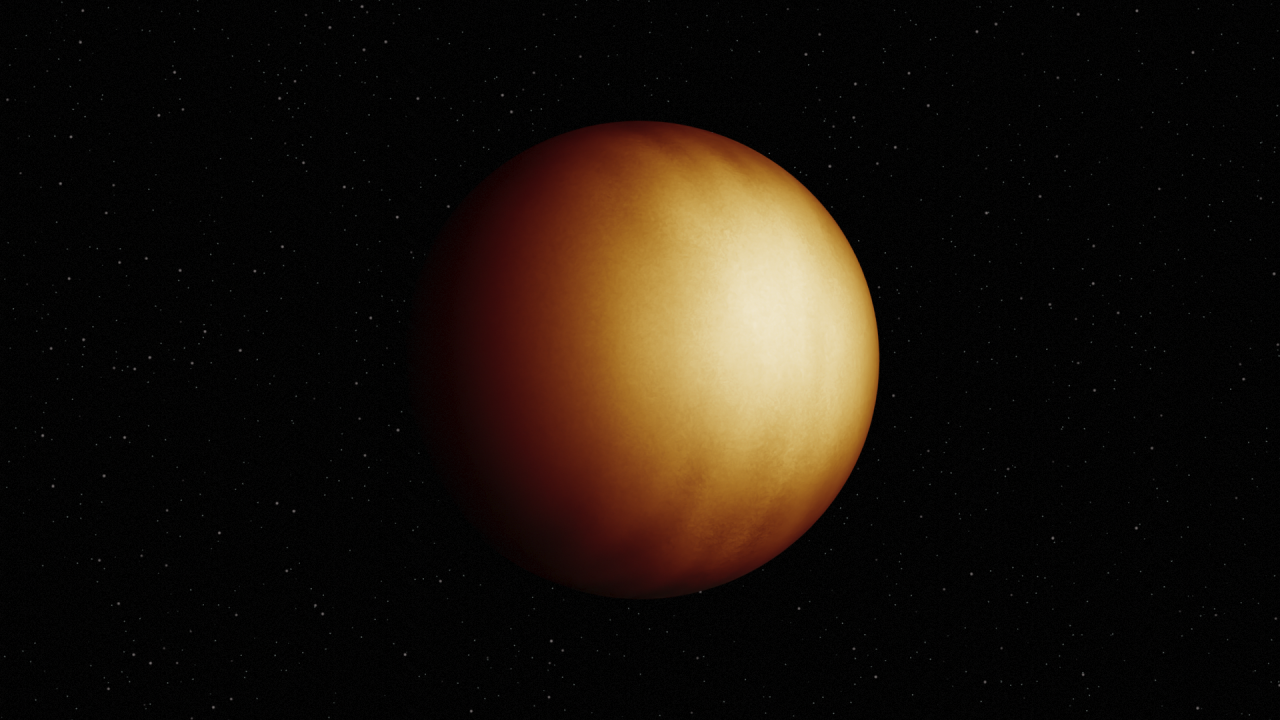 Artystyczne odwzorowanie powierzchni planety WASP-18 b.
