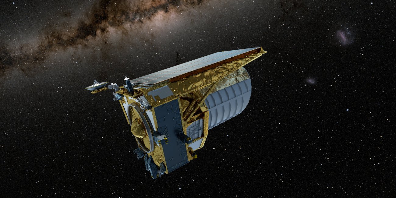 Na zdjęciu: Satelita Euclid (wizja artystyczna). Źródło: ESA