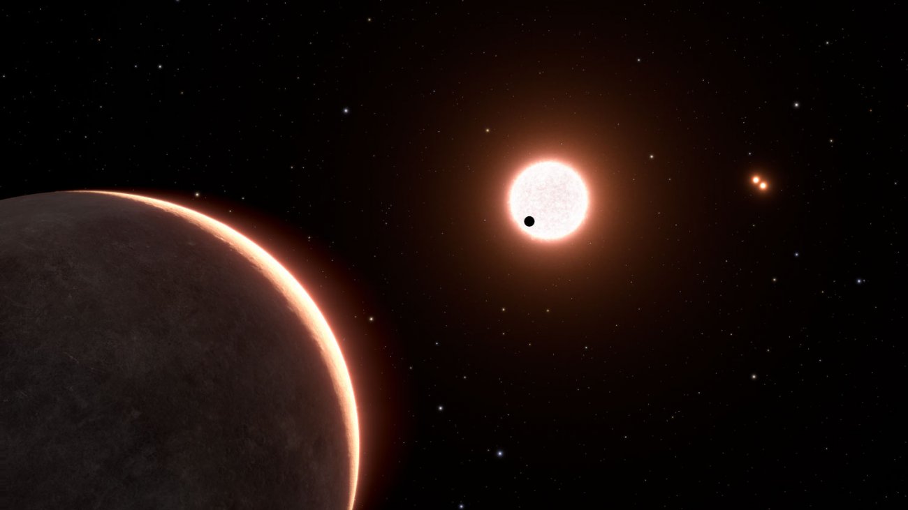 Wizja artystyczna egzoplanety LTT 1445Ac