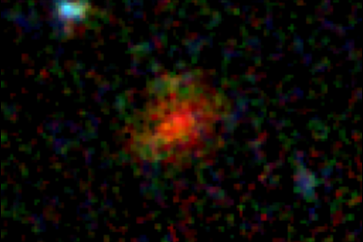 Kolorowe zestawienie galaktyki AzTECC71