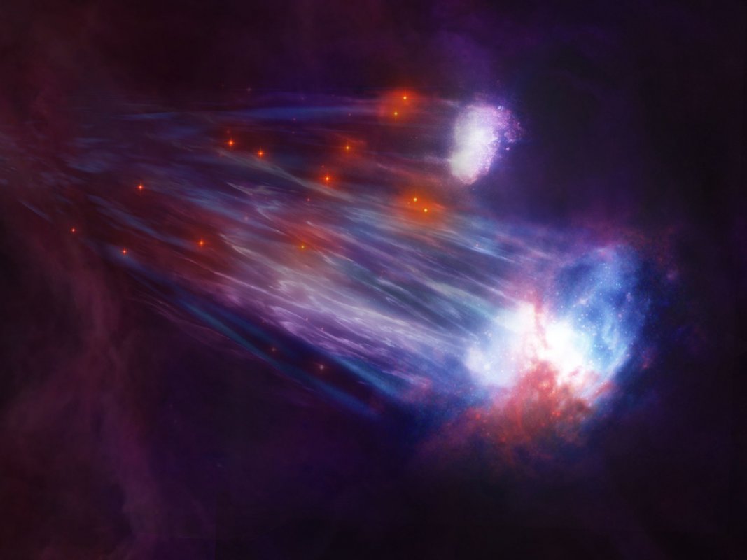 Wizja artystyczna gwiezdnego Strumienia Magellana