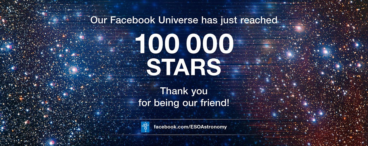 100 tysięcy fanów ESO na Facebooku