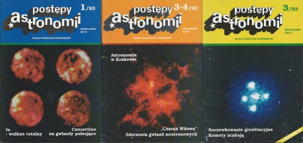 Archiwalne Postępy Astronomii z lat 1992 i 1993