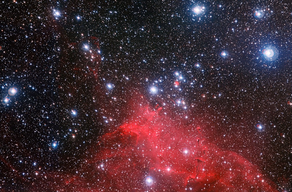 Gromada gwiazd NGC 3572 i obłok molekularny