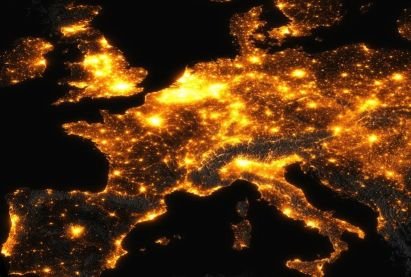 Zanieczyszczenie świetlne w Europie