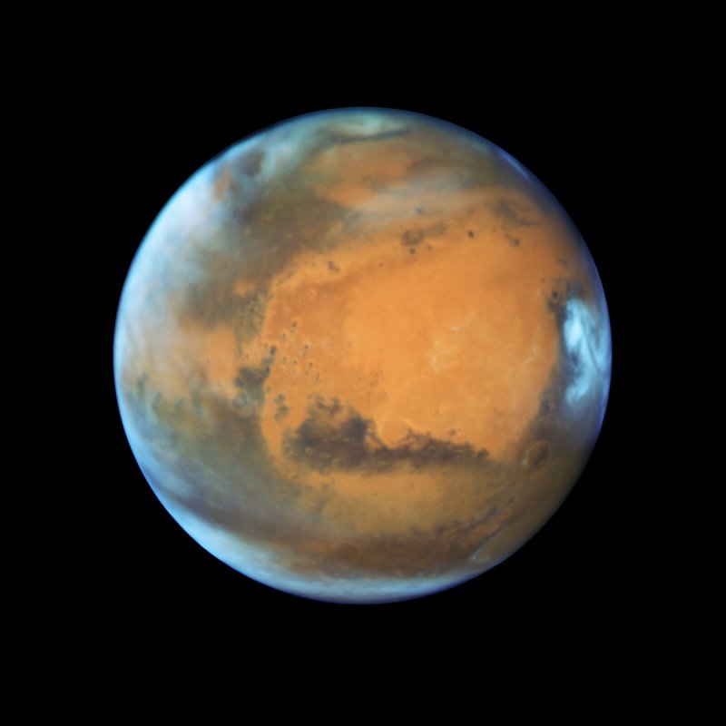 Mars na zdjęciu z Kosmicznego Teleskopu Hubble'a