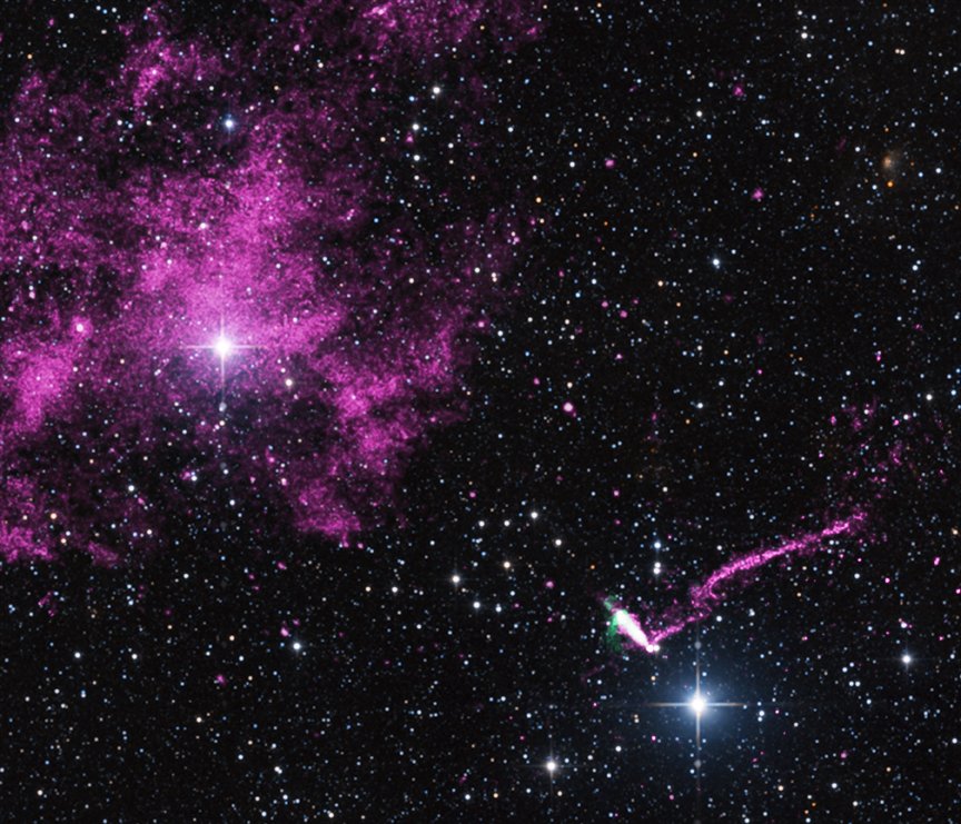 Pulsar IGR J1104-6103 z rekordowo długim dżetem