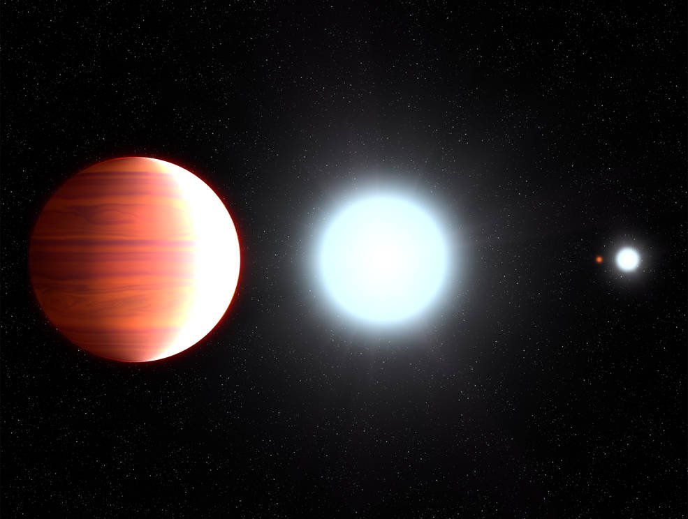Wizja artystyczna Kepler-13Ab (po lewej)