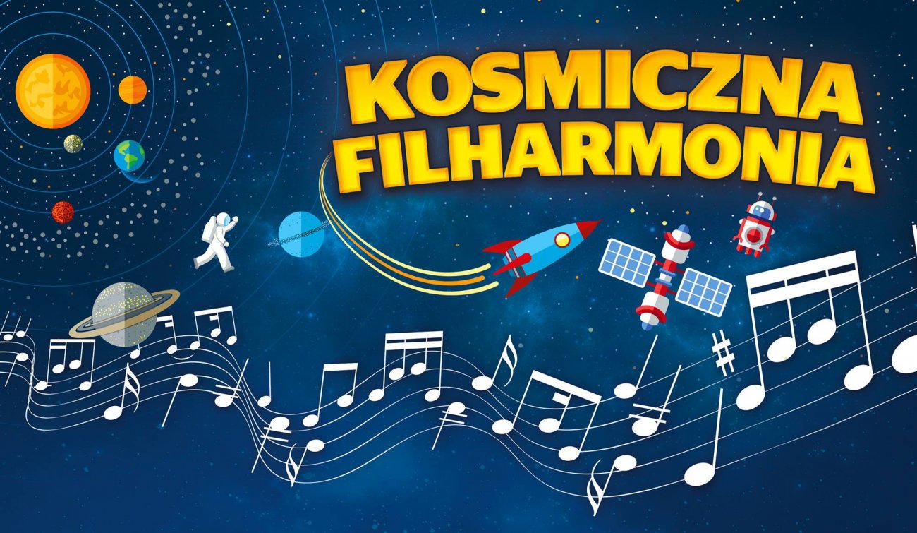 Plakat cyklu "Kosmiczna filharmonia"