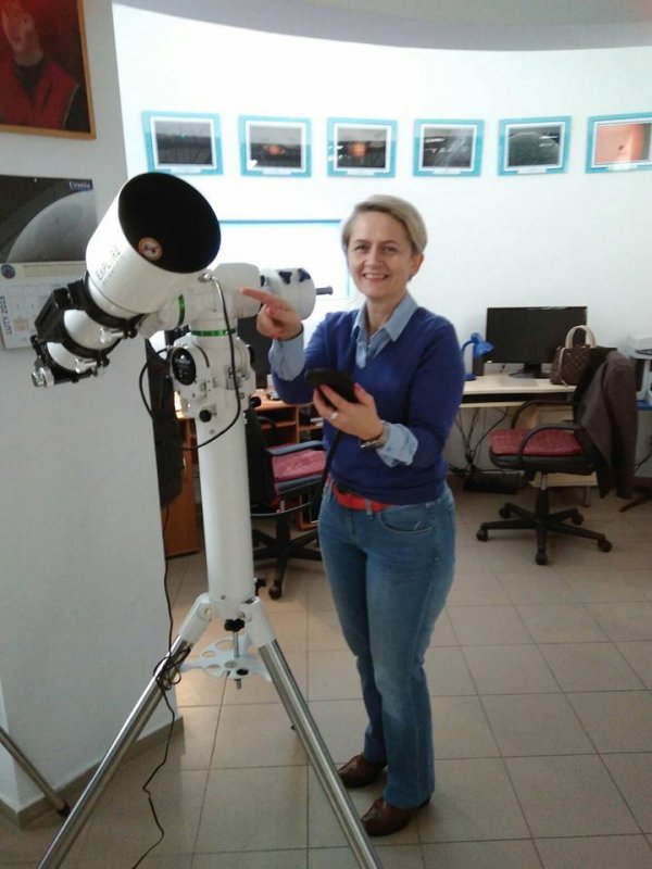 Ilona Dybicz z nowym teleskopem
