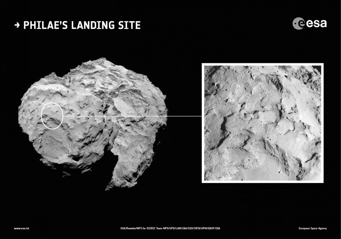 Obszar J - wybrany do lądowania Philae na jądrze komety 67P/Churyumov–Gerasimenko