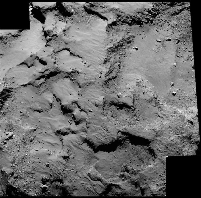 Obszar J - planowane miejsce lądowania Philae na komecie 67P/Churyumov–Gerasimenko