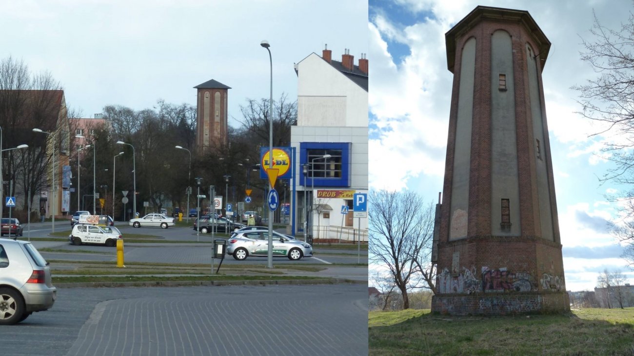Zabytkowa wieża ciśnień w Szczecinku