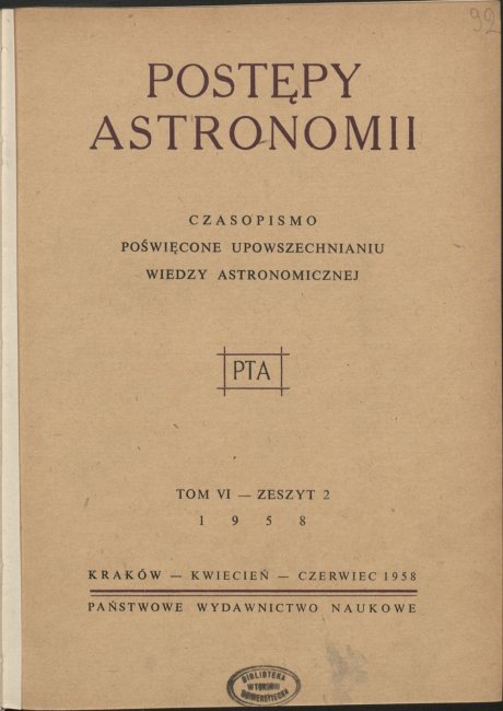 Postępy Astronomii nr 2/1958