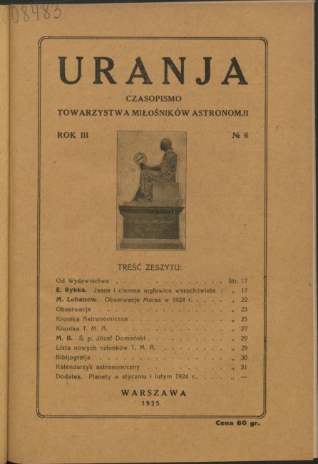 Urania nr 1/1924 (Uranja nr 1/1924)