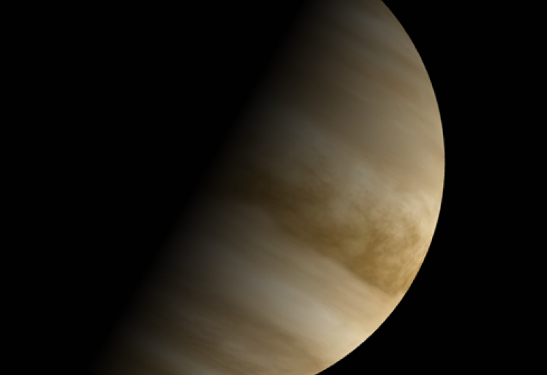 Faza Wenus w dniu maksymalnej elongacji wschodniej. Źródło: https://stellarium-web.org/