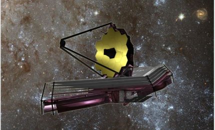 Na ilustracji:Artystyczna wizja teleskopu kosmicznego Jamesa Webba. Źródło: Airbus