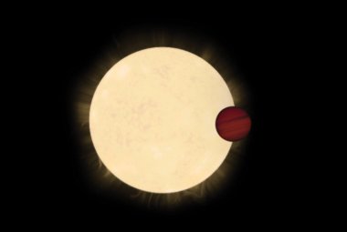 Gwiazda HD 93396 i planeta KELT-11b (wizja artystyczna)