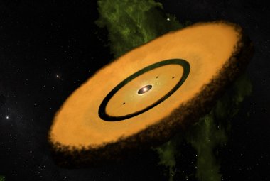 Dysk protoplanetarny Piotrusia Pana - ilustracja