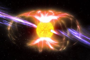 Wizja artystyczna magnetara radiowego