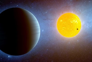 Wizja artystyczna przedstawiająca dwie planety krążące wokół swojej gwiazdy macierzystej.