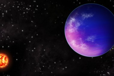 Wizja artystyczna planety K2-25b.
