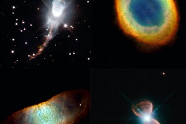 Cztery mgławice planetarne, widziane przez HST, przedstawiające cztery z wielu morfologii mgławic planetarnych.