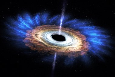 Pozostałość po gwieździe, rozerwanej przez czarną dziurę, tworzy dysk wokół jej centrum, podczas gdy dżety wyrzucane są z obu stron