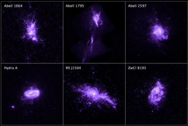 W próbce galaktyk zaobserwowanych m.in. przez Teleskop Hubble’a widać łańcuchy formowania się gwiazd, które świecą wyjątkowo jasno w ultrafiolecie.