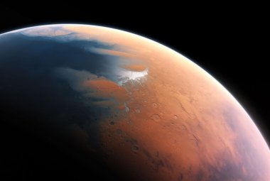 Artystyczna wizja Marsa cztery miliardy lat temu. Młoda planeta mogła posiadać cały ocean wody. Źródło: ESO/M. Kornmesser.