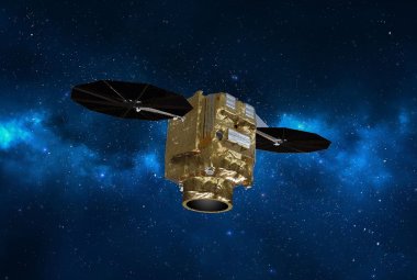 Satelita Pléiades na orbicie - wizualizacja. Copyright: Airbus