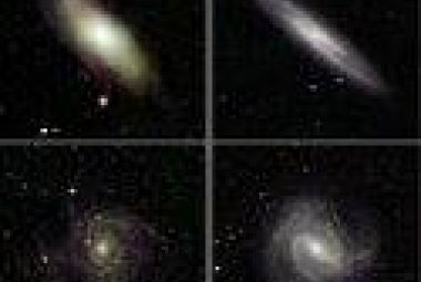 Cztery największe podczerwone galaktyki obserwowane przez 2MASS 2MASS/T.Jarrett