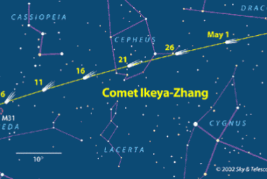 Ikeya-Zhang (C/2002 C1) – mapka