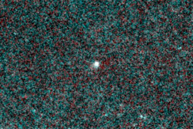 Na zdjęciu: Jądro komety C/2013 A1 Siding Spring sfotografowane w podczerwieni przez teleskop misji NEOWISE dnia 16 stycznia br. (NASA/JPL-Caltech)