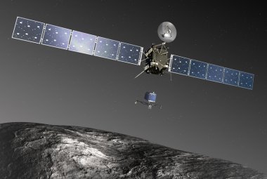 Wizja artystyczna misji Rosetta. Źródło: ESA–C. Carreau/ATG medialab