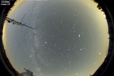 Droga Mleczna widziana przez kamerę typu rybie oko w Obserwatorium na Suhorze.