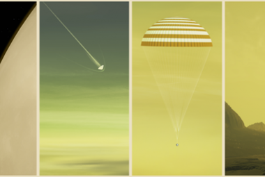 Po wejściu w atmosferę Wenus DAVINCI+ początkowo użyje spadochronu, aby w niej spowolnić, a następnie odrzuci go i swobodnie opadnie ku jej powierzchni.