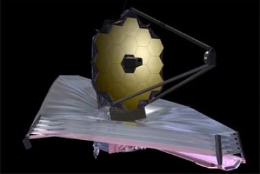 Rysunek wyobrażający James Webb Space Tlelescope na orbicie. Źródło: NASA